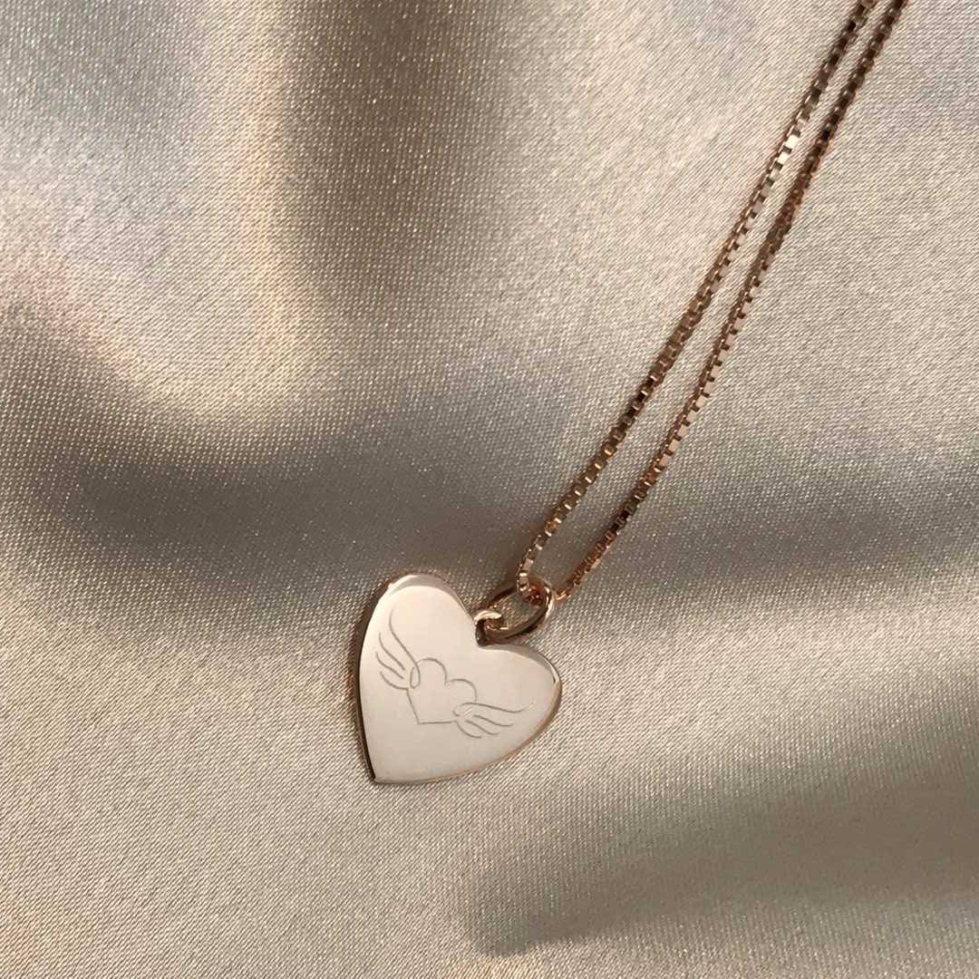 rose gold heart pendant