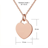 Rose Gold Heart Tag Necklace
