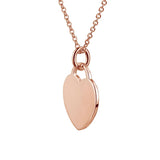 Rose Gold Heart Tag Necklace