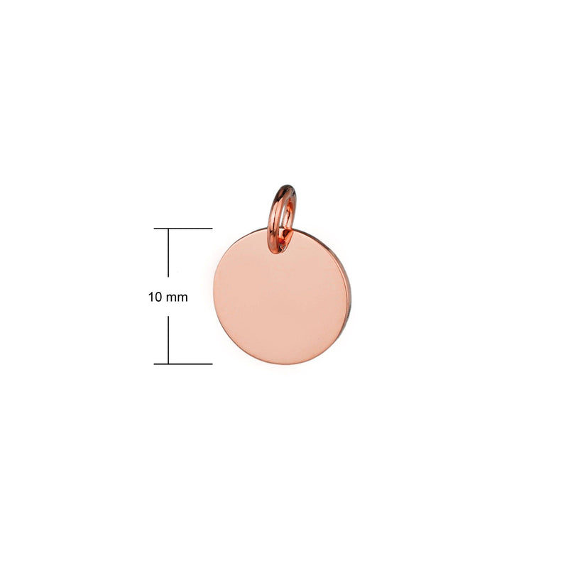 rose gold mini disc pendant dimensions