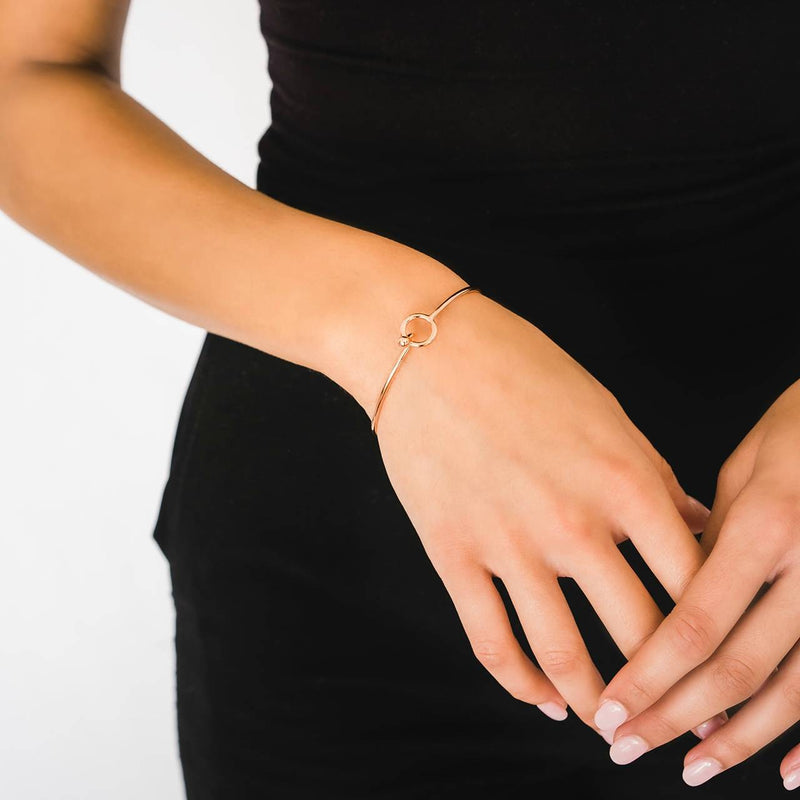 rose gold opening bangle