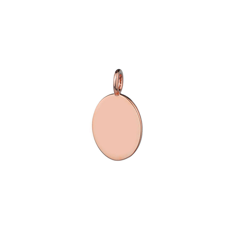 rose gold oval pendant add engraving