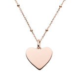 rose gold satellite chain with heart pendant