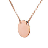 Rose Gold Suspended Disc Necklace