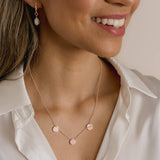 Rose Gold Triple Disc Necklace