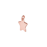 side view of the rose gold star pendant that can be engraved on both sides