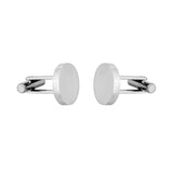 round steel cufflinks side view