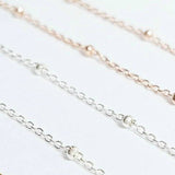 Rose Gold Satellite Chain 50cm