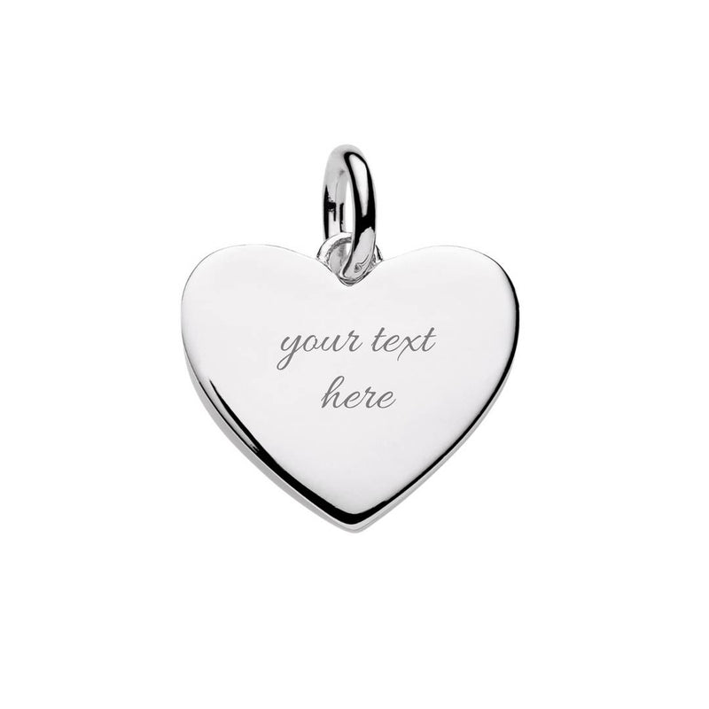 Engrave your message on this sterling silver heart pendant