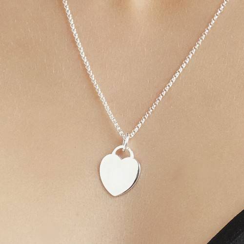 rolo heart tag pendant