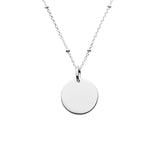 silver mini disc satellite necklace