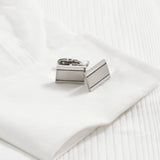Brushed/Polished Stainless Steel Rectangle Cufflinks