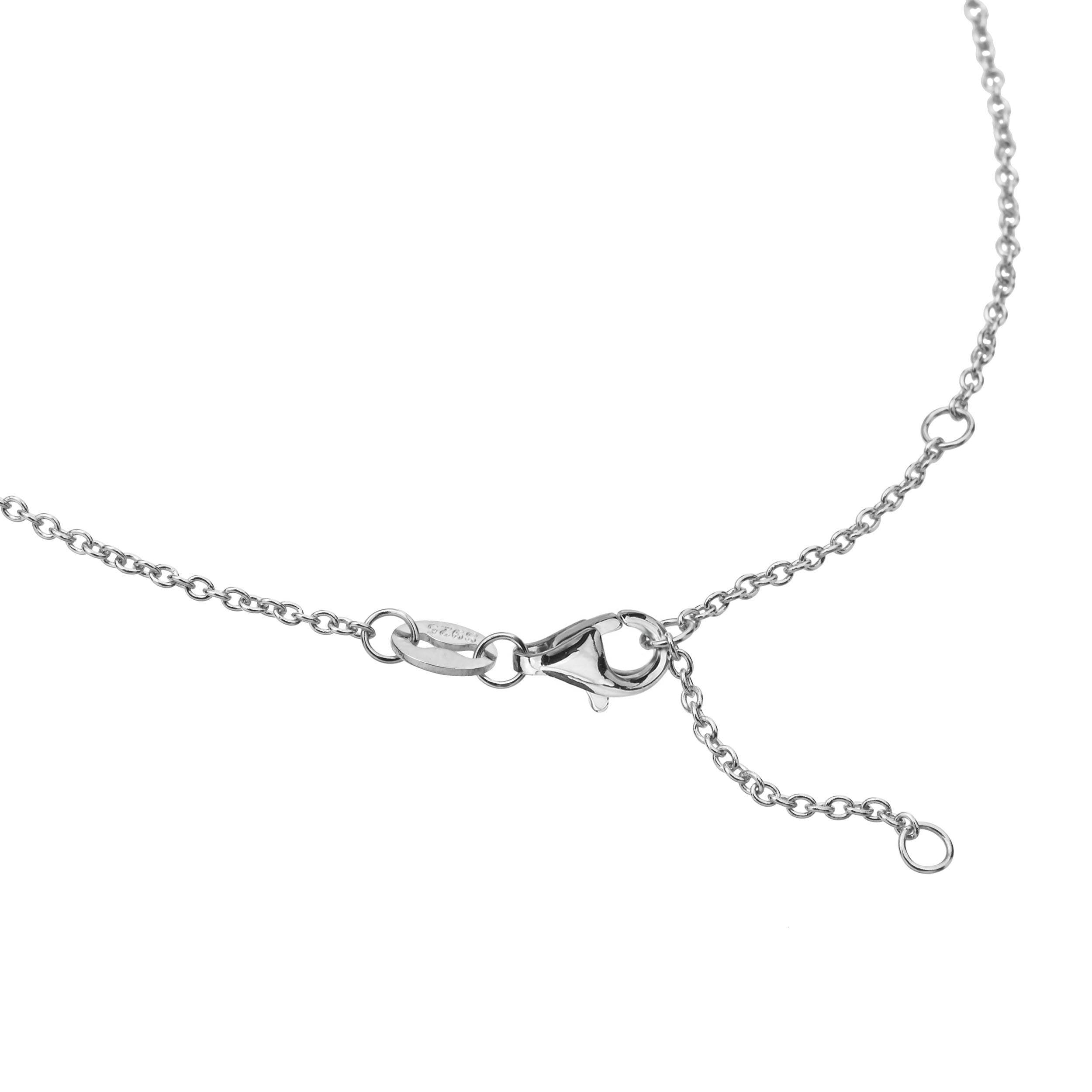 silver cable chain 42cm clasp
