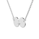Silver Double Disc Necklace