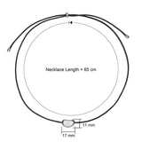 Minimalist polished stainless steel pebble necklace engraving detail waxed leather cord adjustable upto 65cm