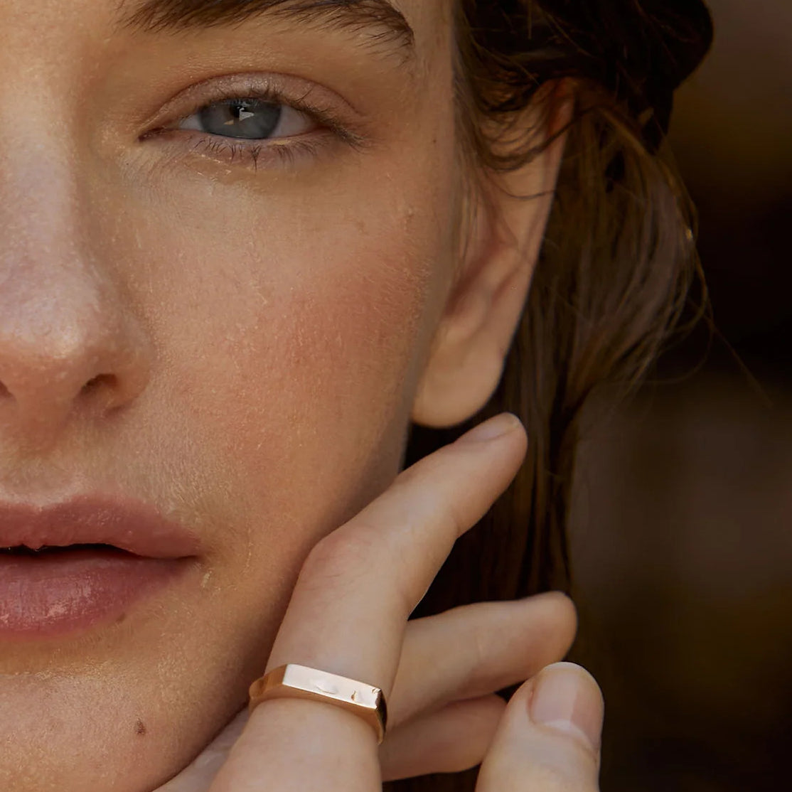 narrow signet ring for couples