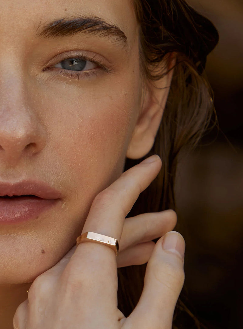 narrow signet ring for couples