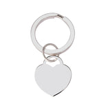 solid sterling silver heart keyring