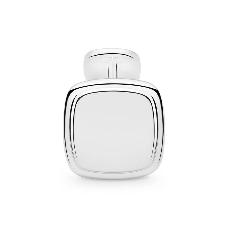 square sterling silver cufflink engraving design