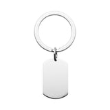 steel dog tag keyring can be engraved with photo