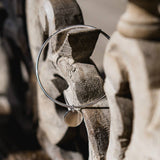 sterling silver bangle with engraved disc