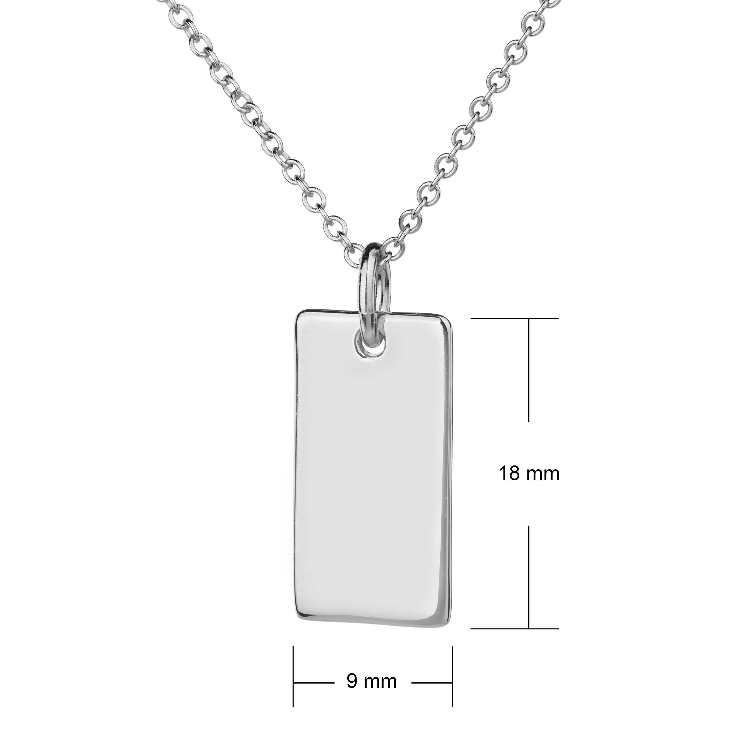 sterling silver bar necklace dimensions