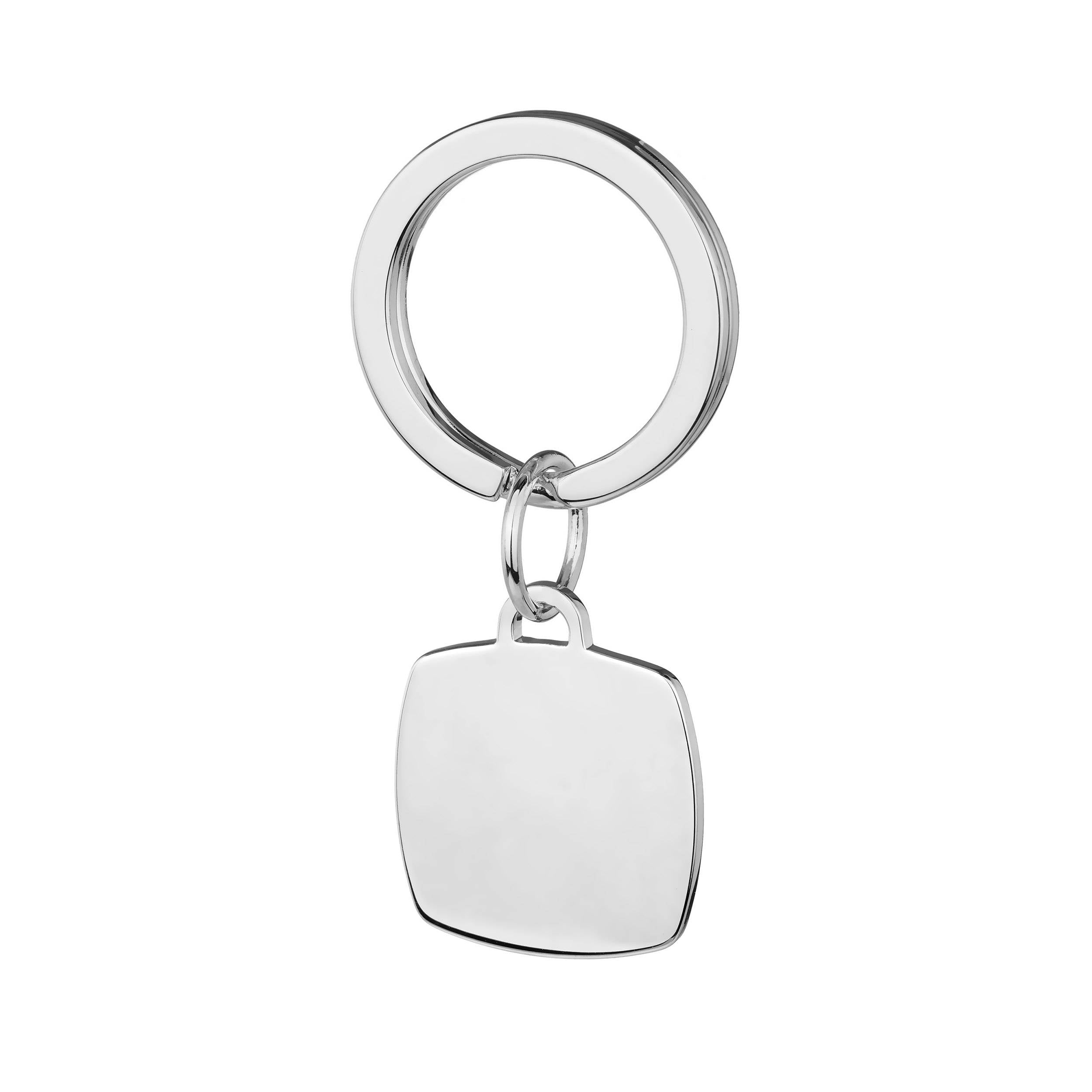 sterling silver cushion keyring add engraving