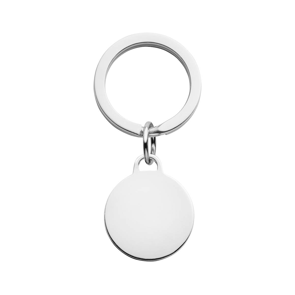 sterling silver disc keyring