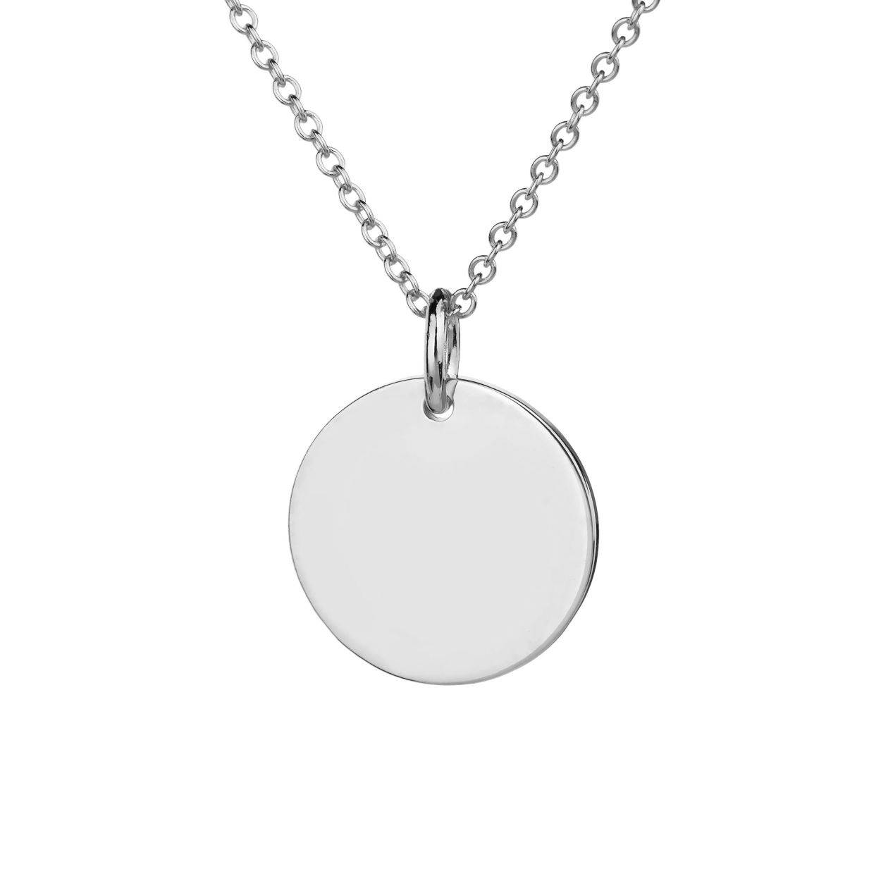 sterling silver disc necklace personalised