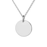 sterling silver disc necklace personalised