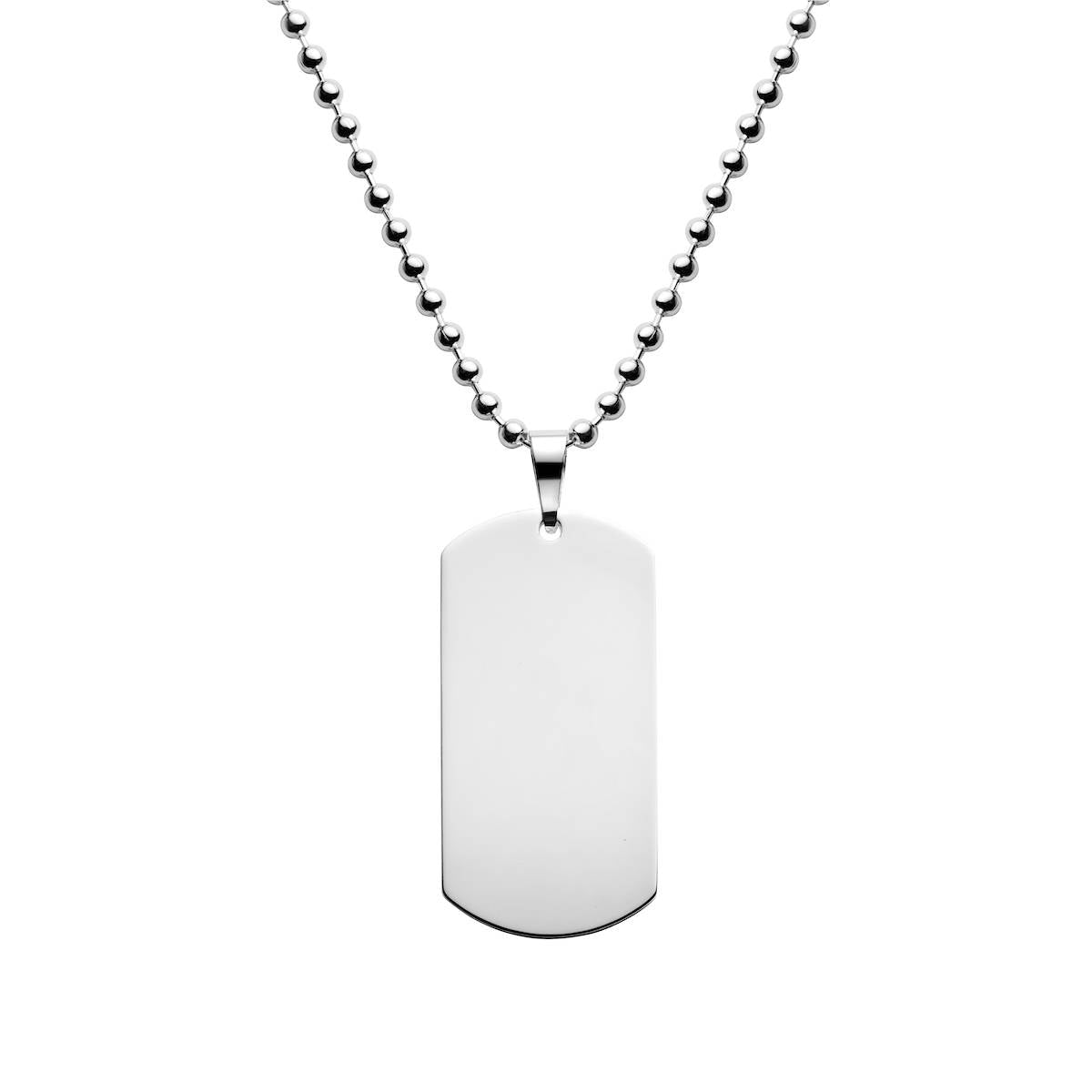 sterling silver dog tag necklace 18 x 36mm