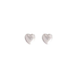 sterloing silver heart stud earrings
