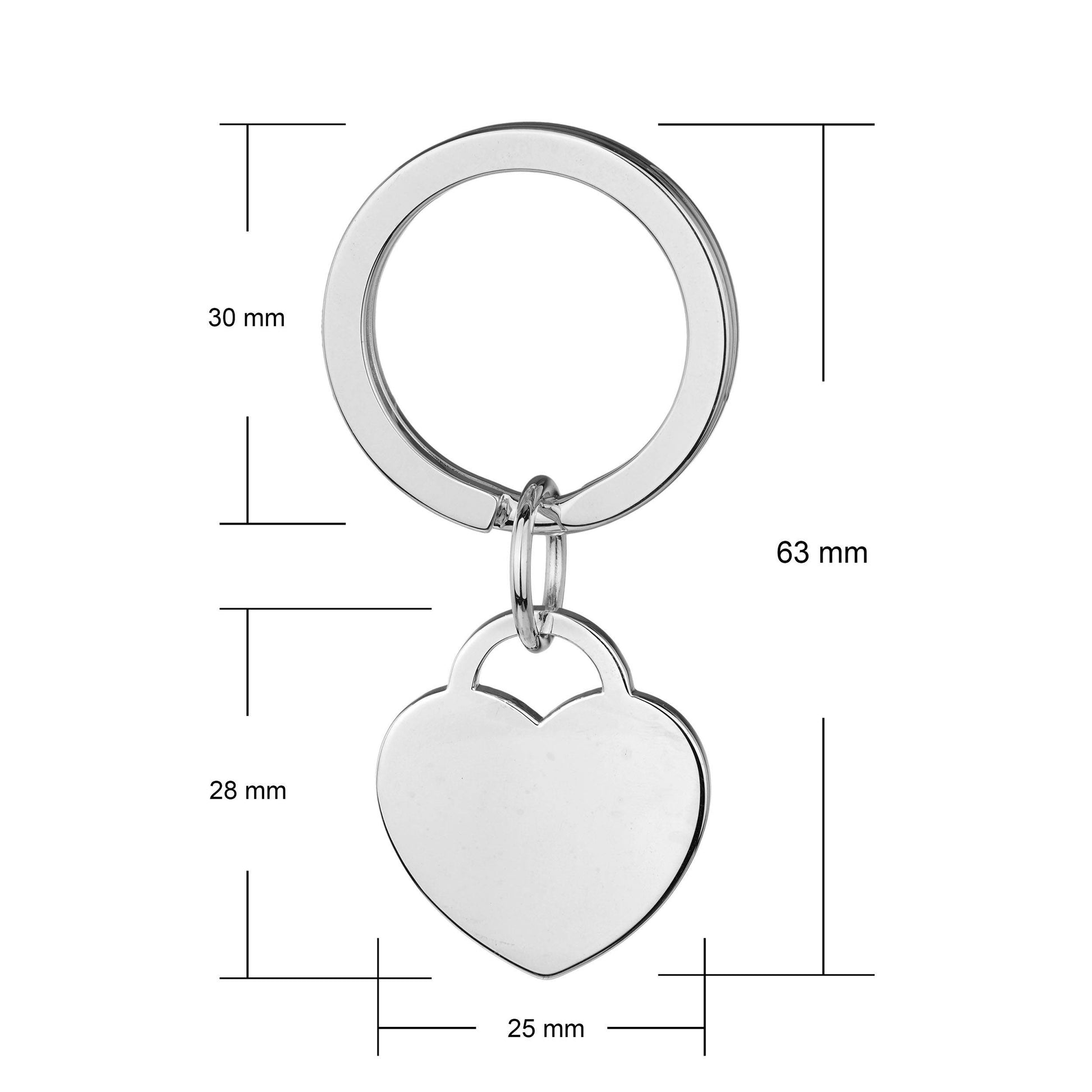 sterling silver keyring dimensions