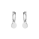 sterling silver mini disc huggie hoop earrings add engraving