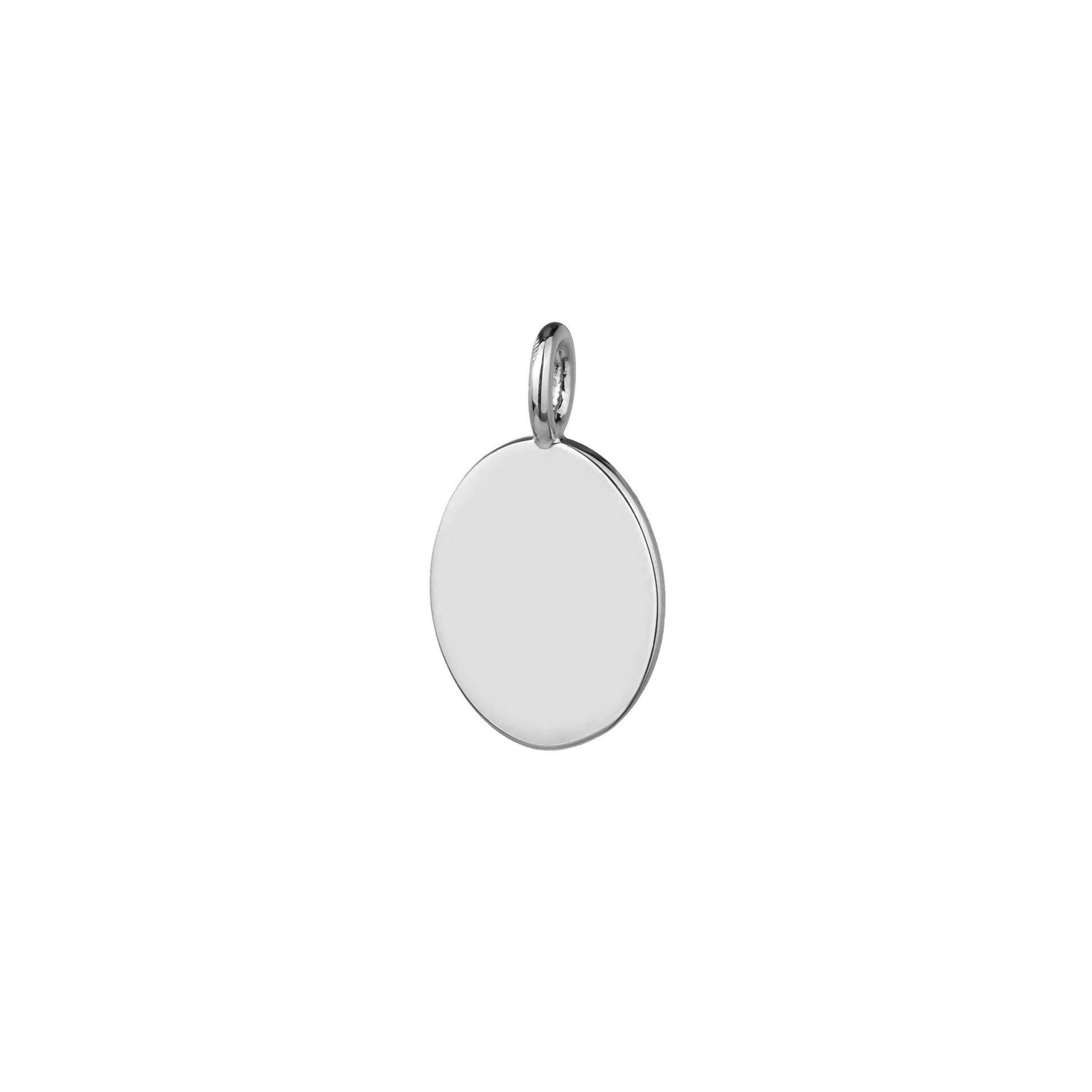 sterling silver oval pendant add engraving