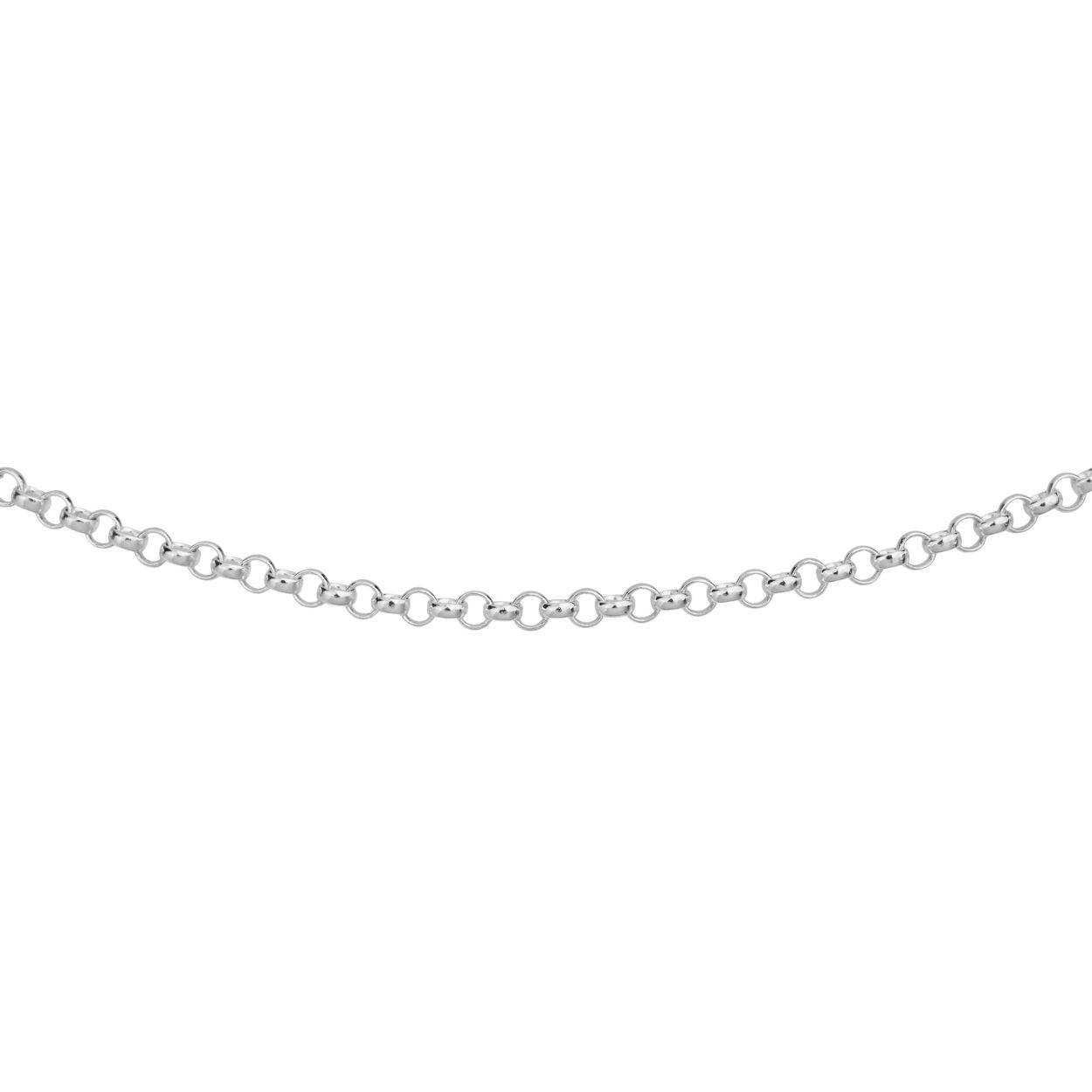 50cm rolo chain sterling silver round links