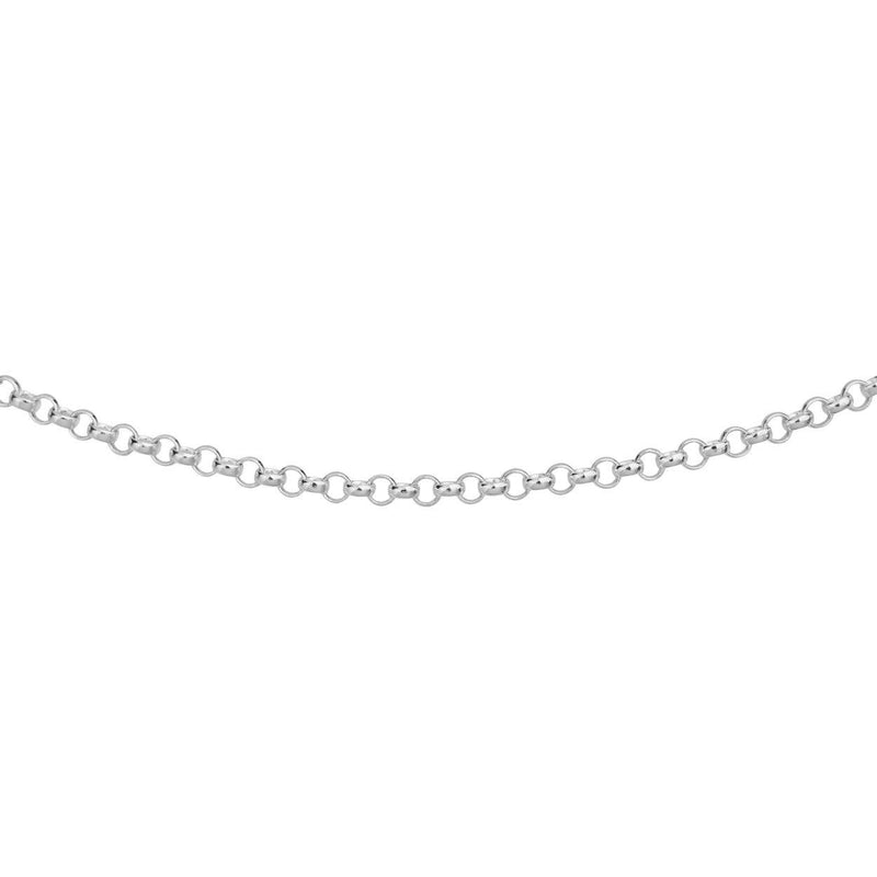 50cm rolo chain sterling silver round links