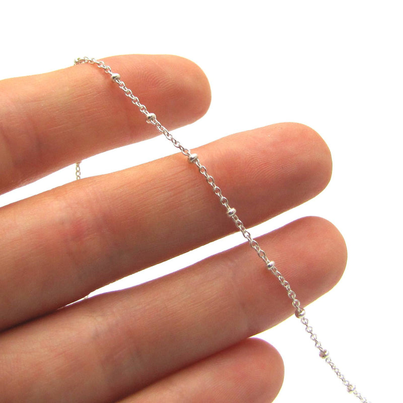 sterling silver choker satellite chain