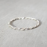 sterling silver double twisted ring