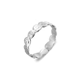 sterling silver hammered band ring