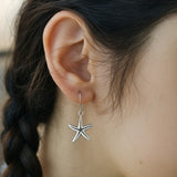 sterling silver starfish earrings