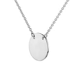Silver Suspended Disc Necklace