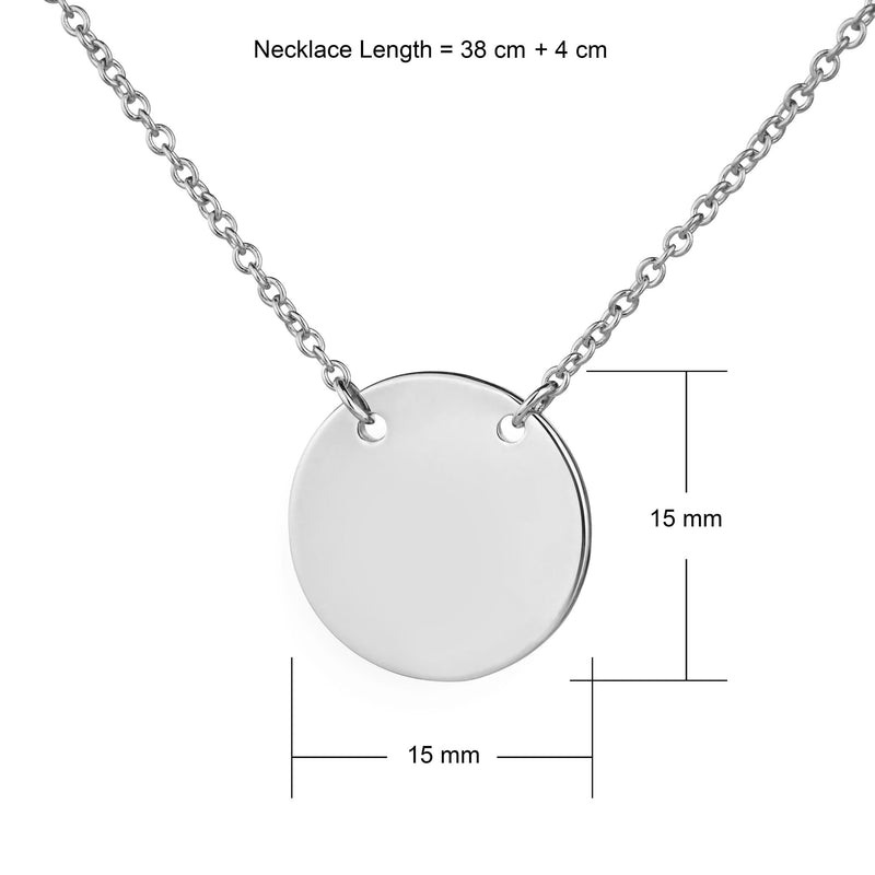 15mm disc necklace 