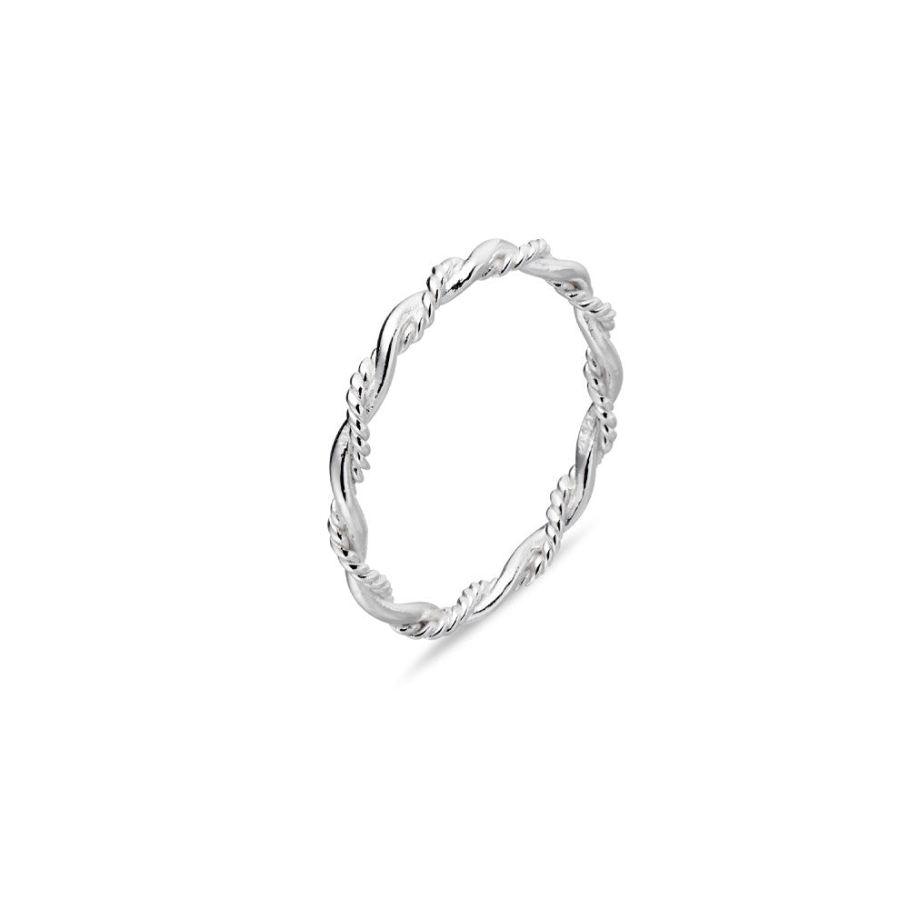 sterling silver rope ring add to your stack