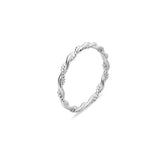 sterling silver rope ring add to your stack