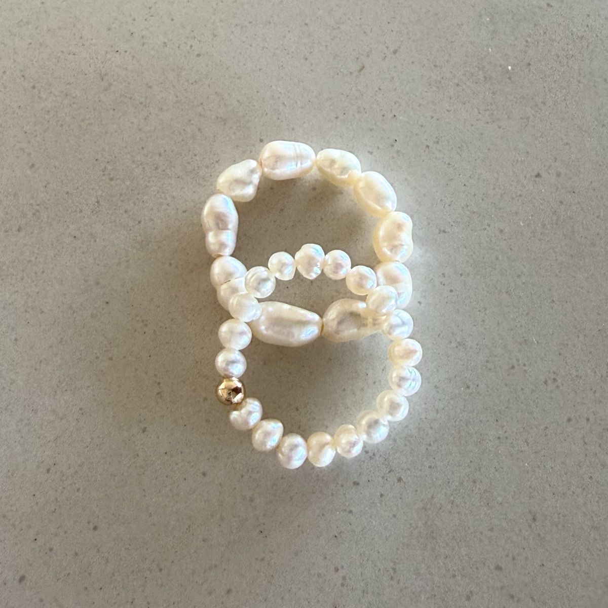 Stretch Pearl Ring Set