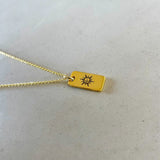Yellow Gold Bar Pendant