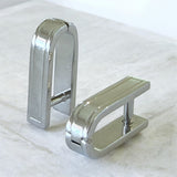 Rhodium Plated Wrap Around Cufflinks