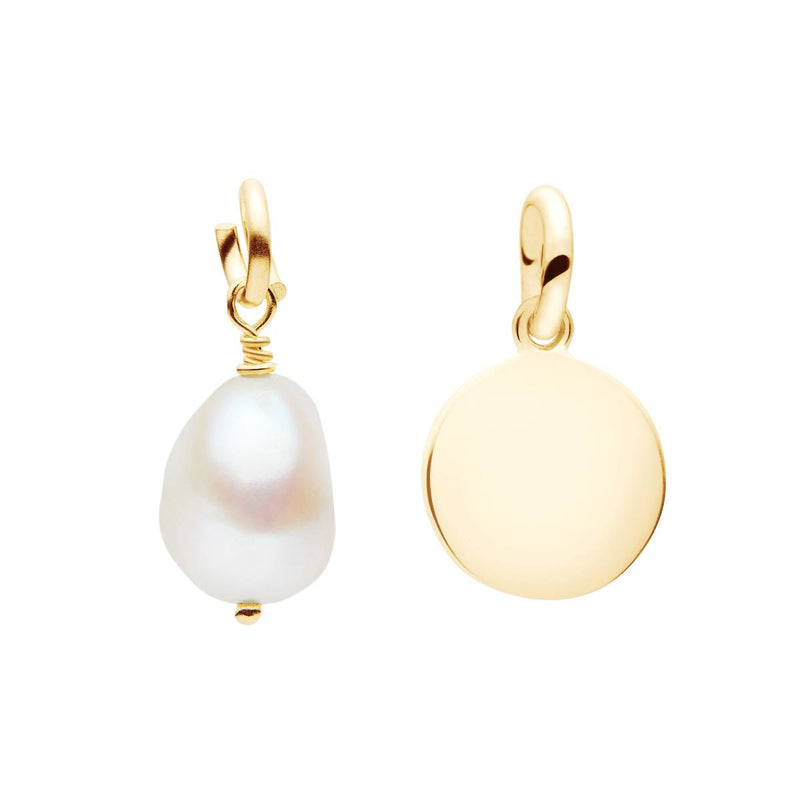 yellow gold and pearl pendant