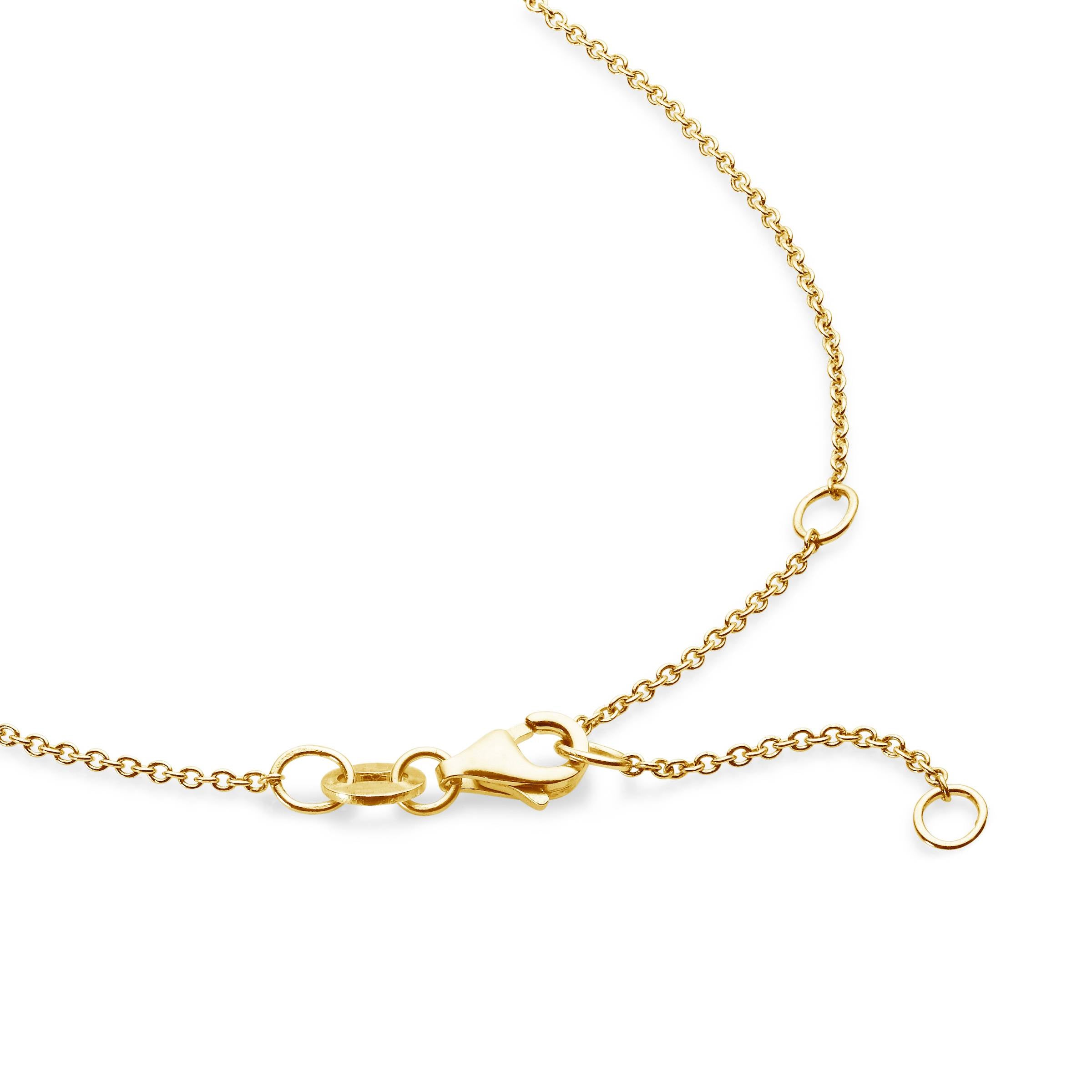 yellow gold cable chain 42cm